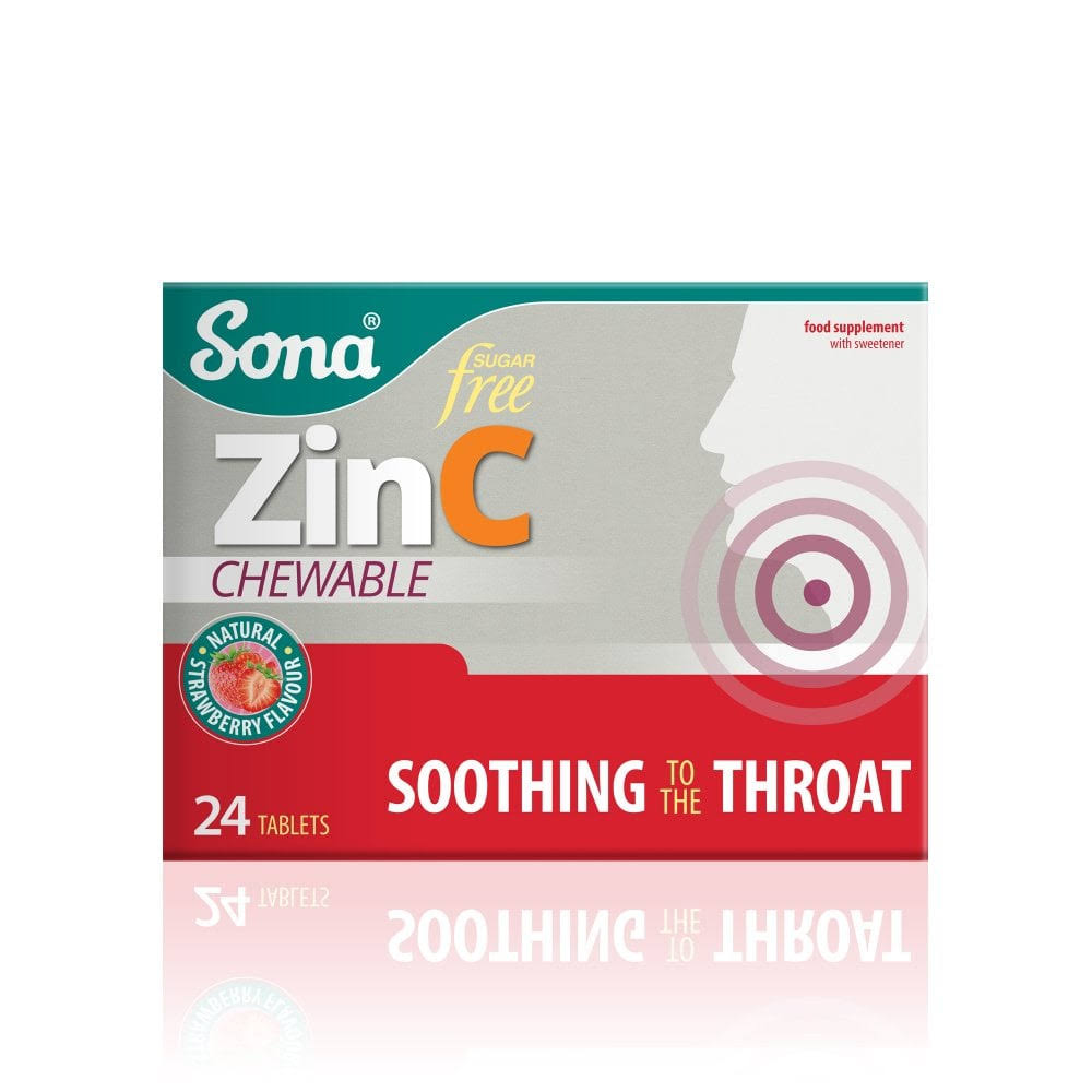 Sona Chewable Zinc with Vitamin C 24 Tablets