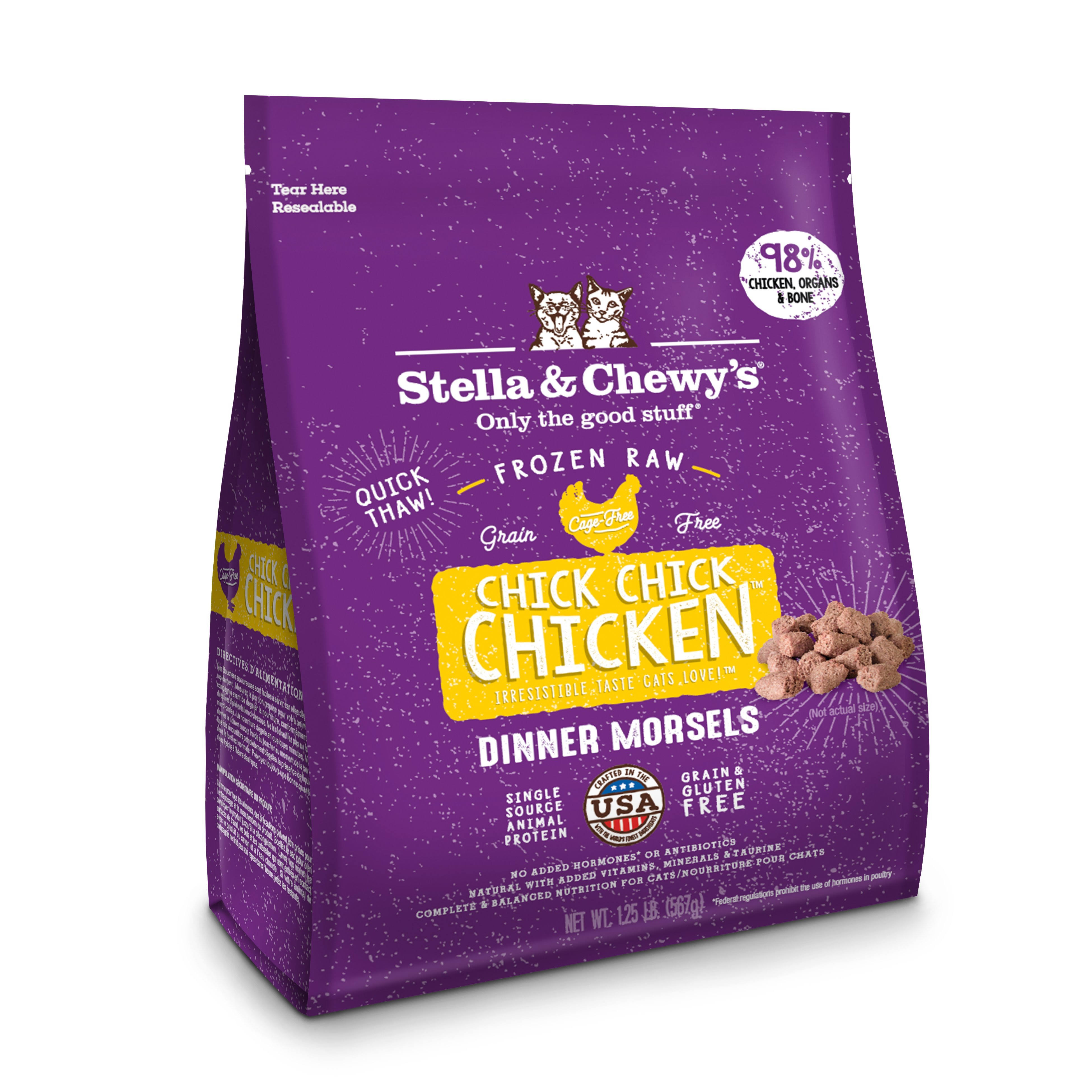 Stella and Chewy's Frozen Raw Chicken Morsels Cat Food - 1.25lb