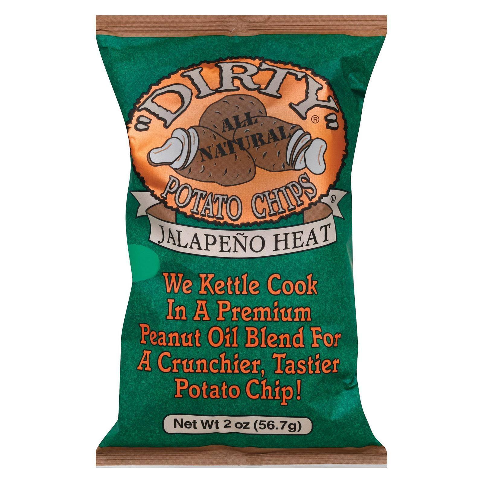Dirty Potato Chips Jalapeno Heat 2 oz -Pack of 25