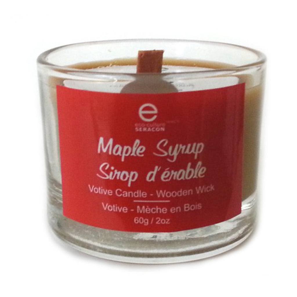 Seracon Maple Votive Candle - with Wood Wick