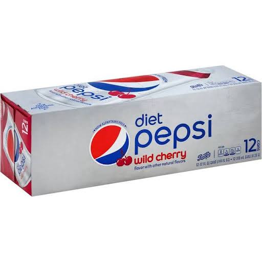 Pepsi Diet Soda - Wild Cherry, 12oz, 12ct