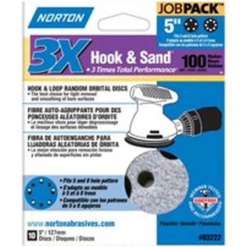 Norton Hook And Sand Paper Disc - 100 Grit