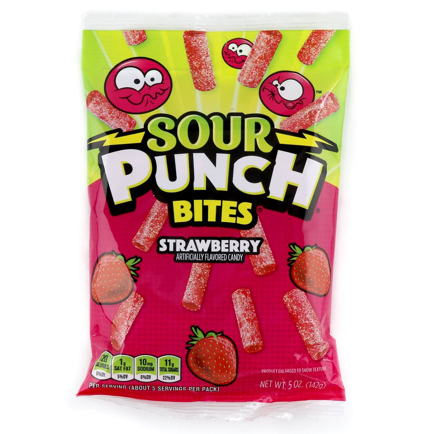 Sour Punch Bites Candy - Strawberry, 5oz