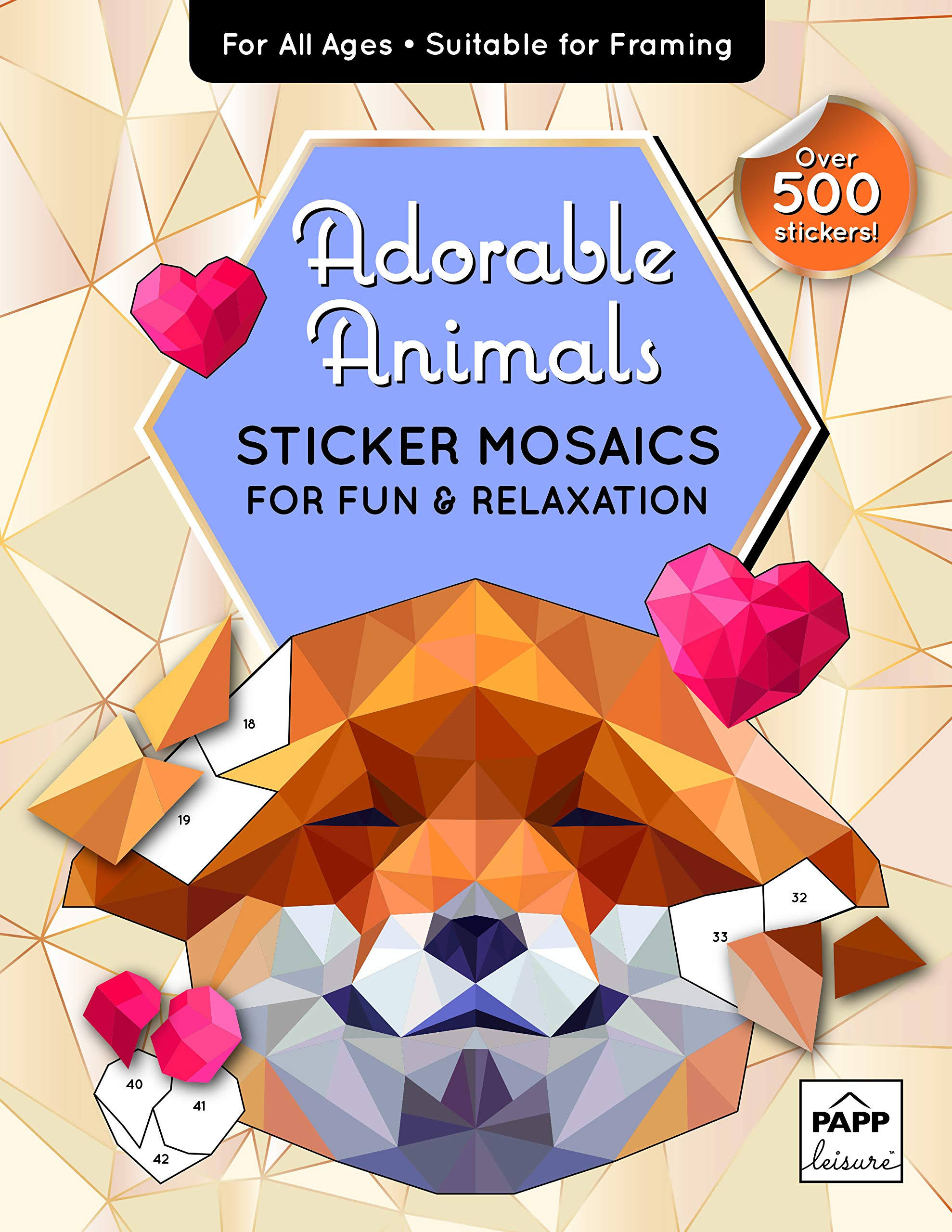 Sticker Mosaics - Adorable Animals by Papp Puzzles