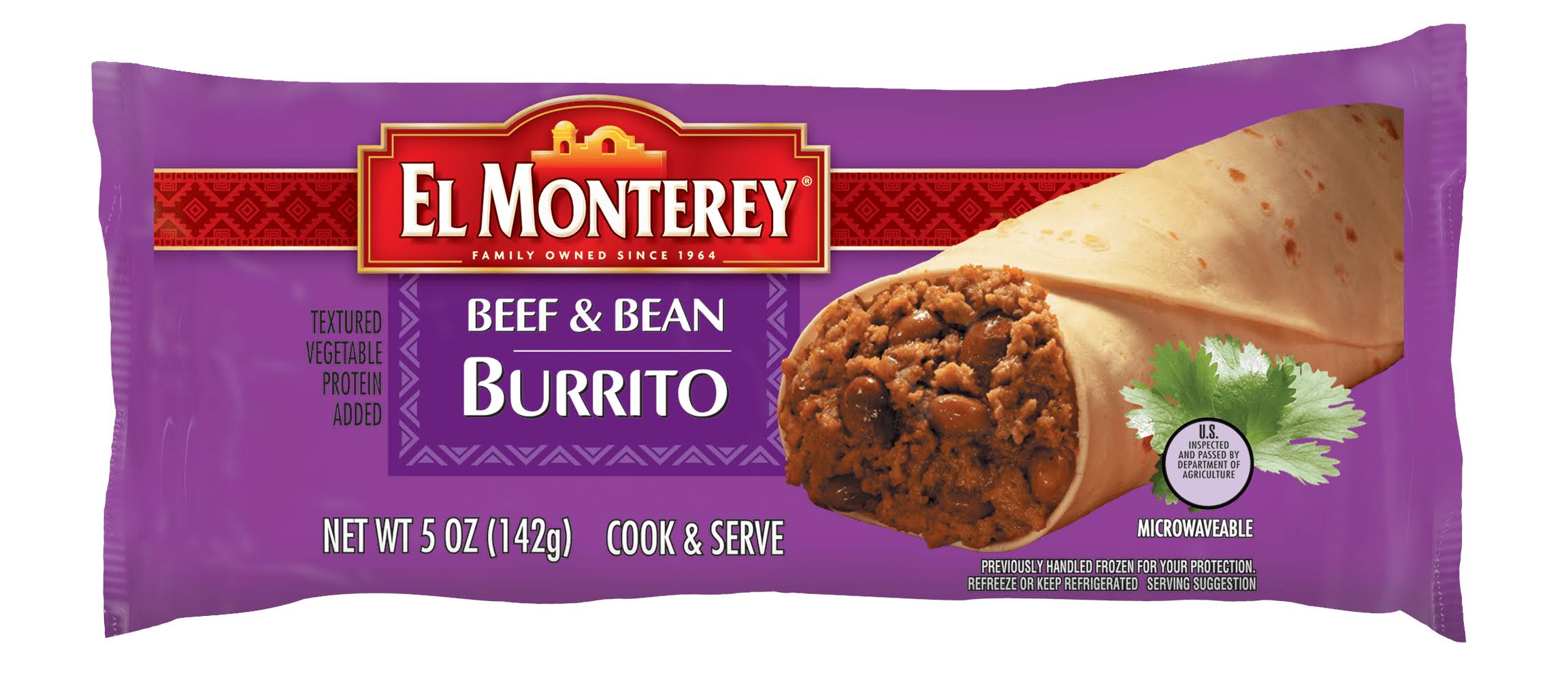 El Monterey Mexican Beef & Bean Burrito - 5oz
