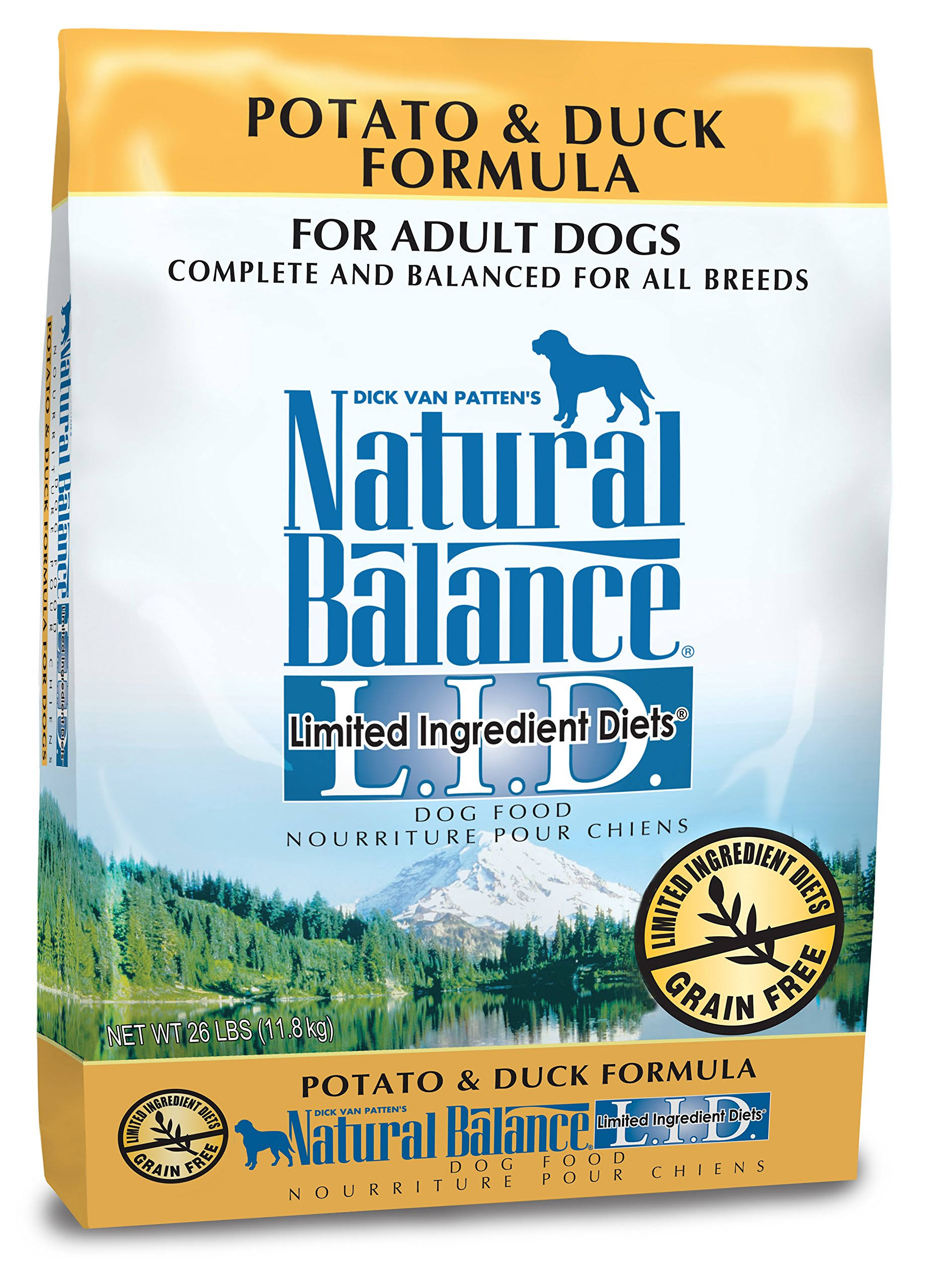 Dick Van Patten's Natural Balance LID Dry Dog Food - Potato & Duck, 26lb