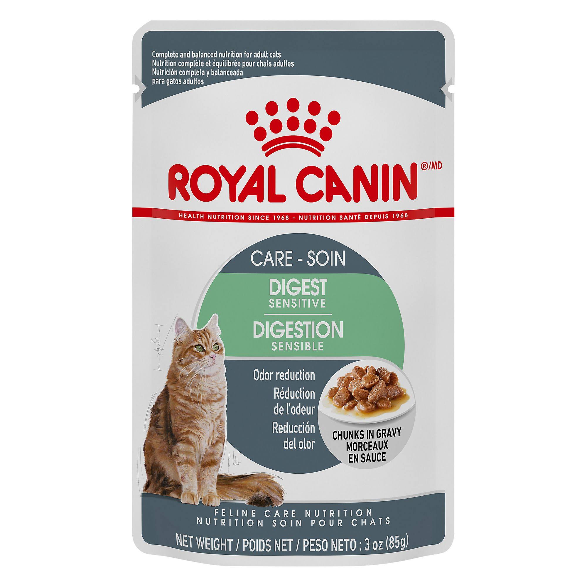 Royal Canin Feline Care Nutrition Digest Sensitive Chunks in Gravy Pouch Cat Food