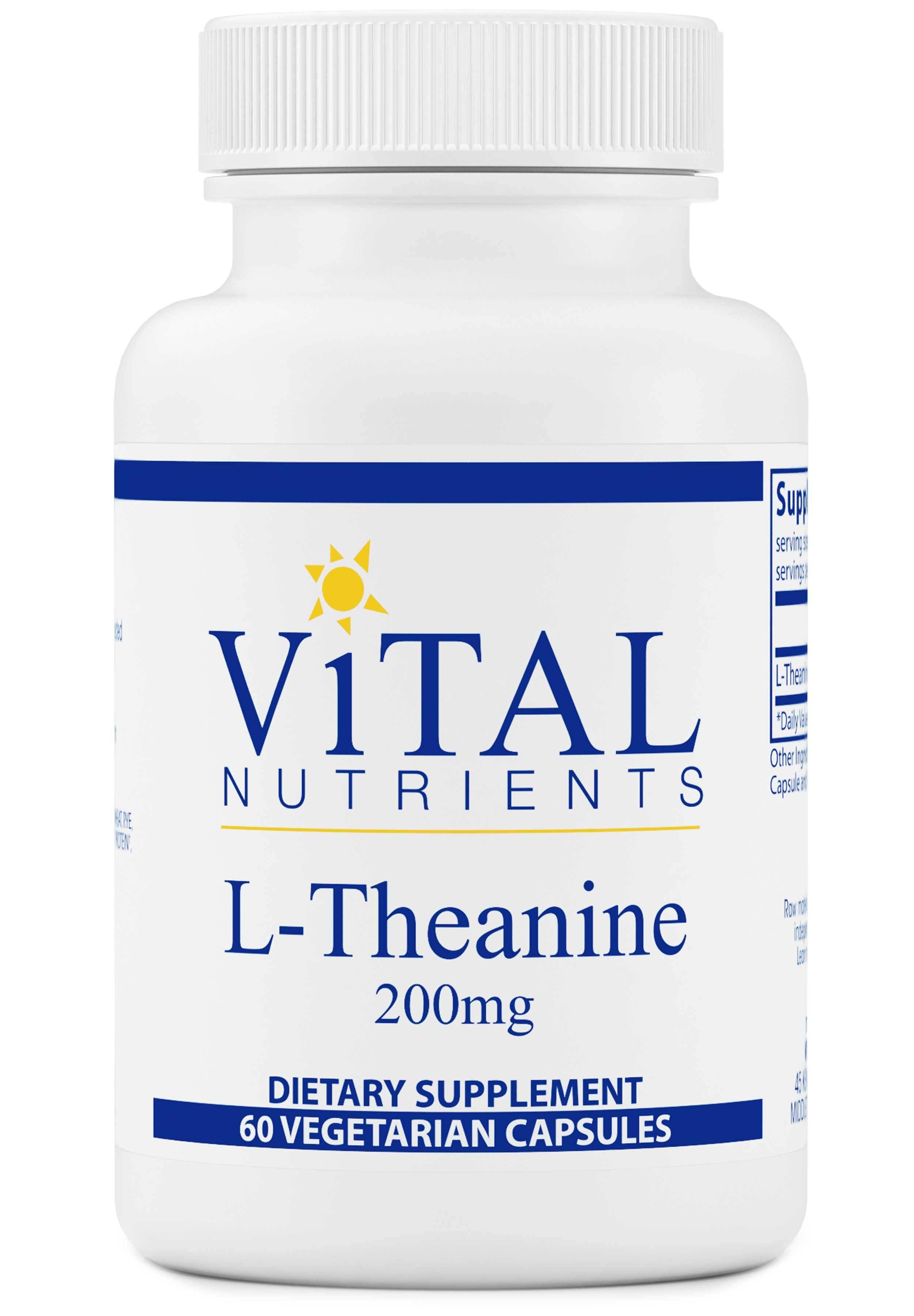 Vital Nutrients L- Theanine 200 MG 60 Vegetarian Capsules