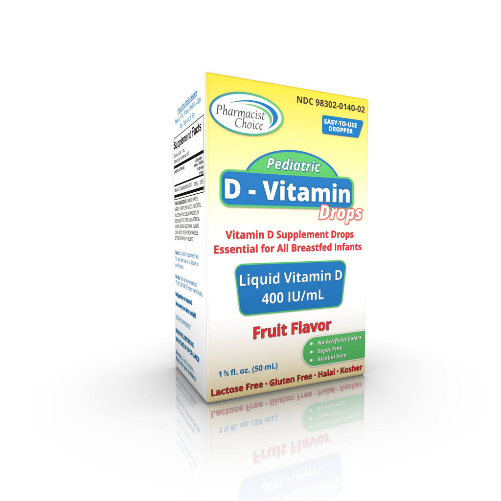 Pharmacist Choice Pediatric D-vitamin Drops Halal & Kosher 1.66 oz