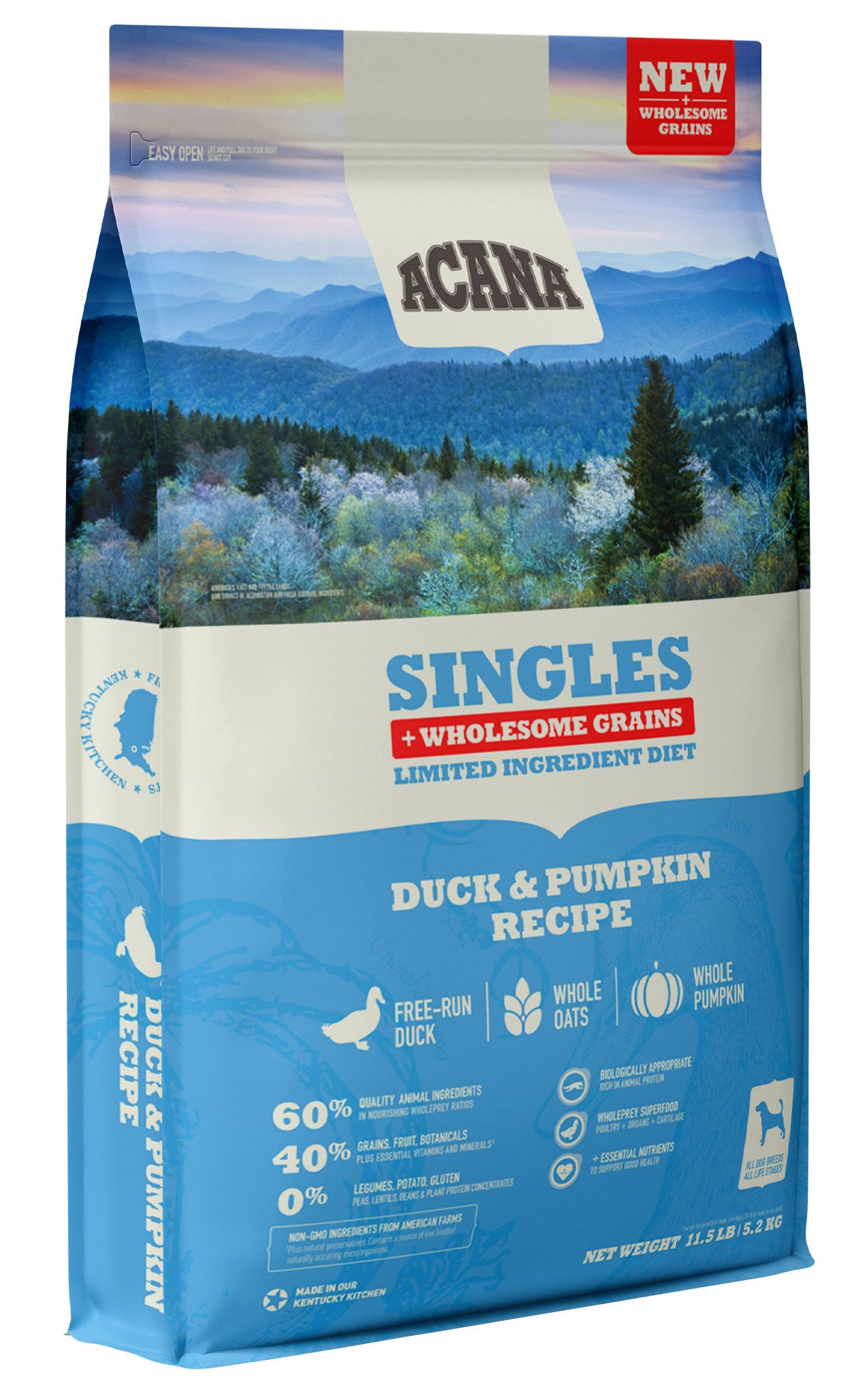 Acana | Wholesome Grains Duck & Pumpkin Recipe Dry Dog Food, 11.5 lb