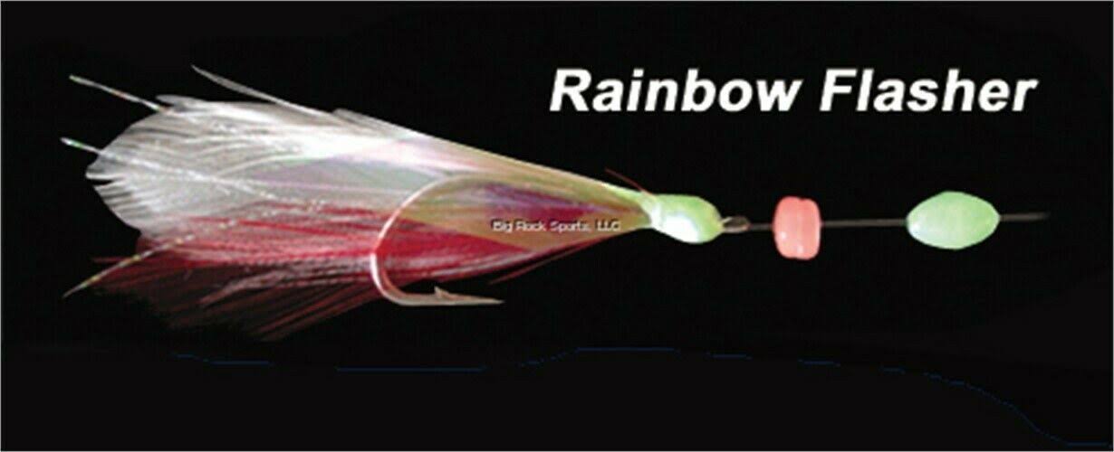 Ahi SB-301 Sabiki Fish Skin Sz12 Rainbow Flasher