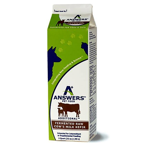 Answers Fermented Raw Cow Milk Kefir Frozen Dog and Cat Supplemental Food