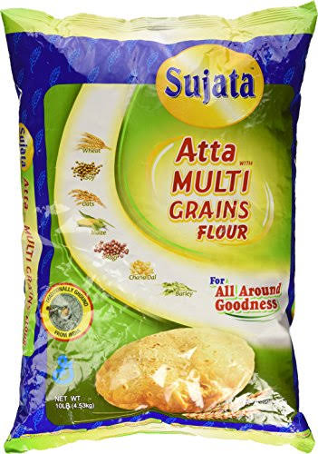Sujata, Atta - Multigrains Flour, 10 Pound(LB)