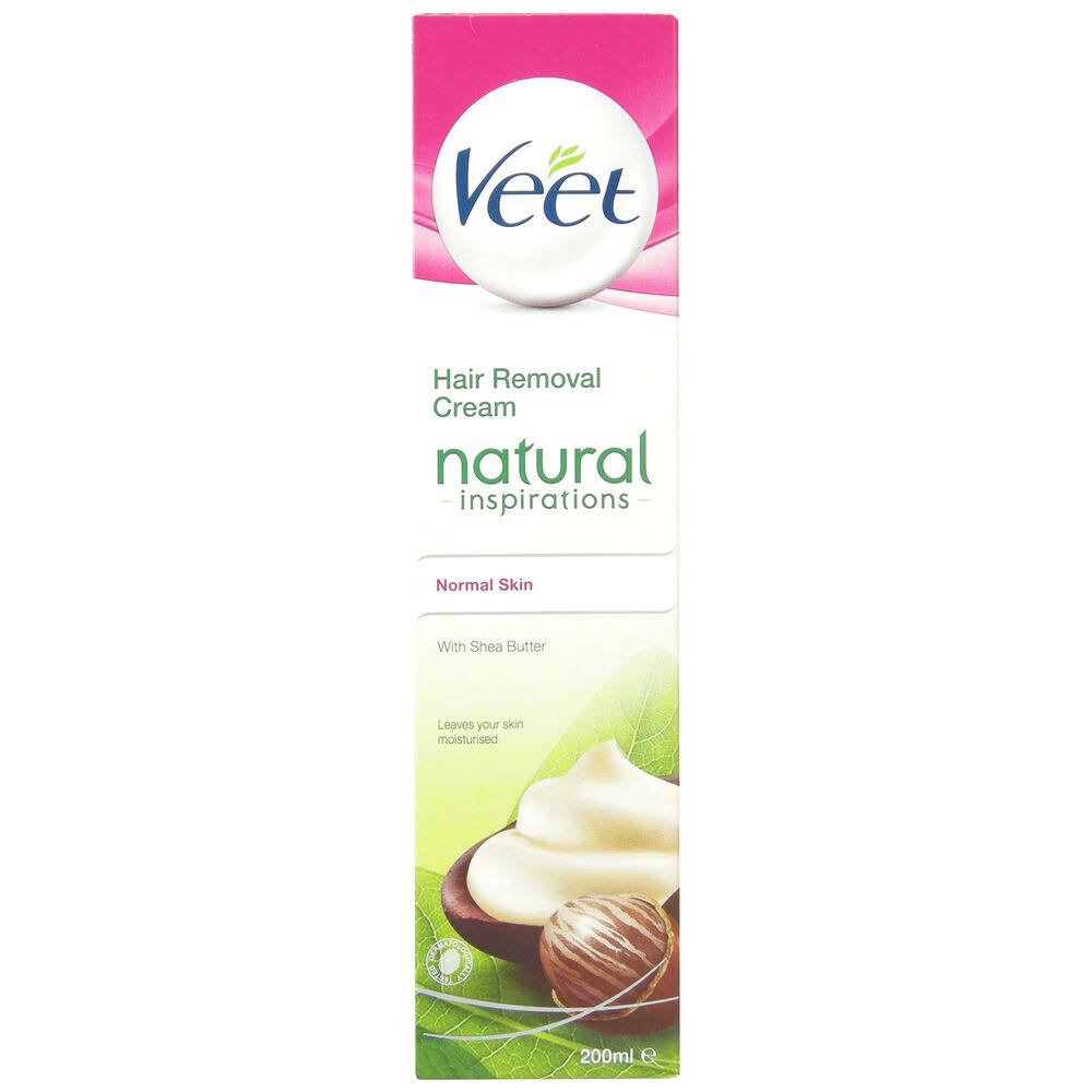 Veet Natural Inspirations Hair Removal Cream - Normal Skin with Shea Butter, 200ml