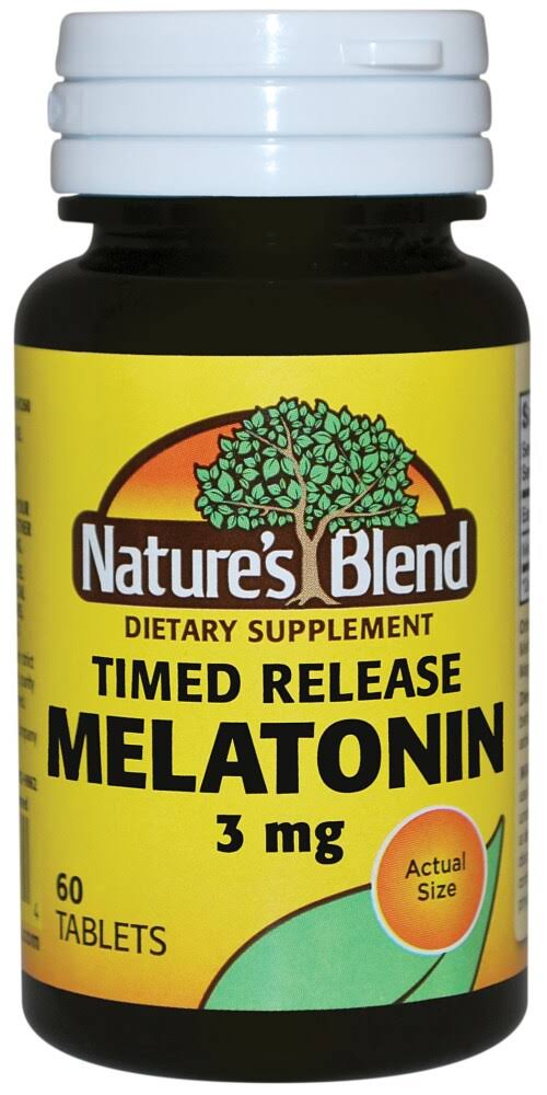 Nature's Blend Melatonin Timed Release Dietary Supplement - 60 Count