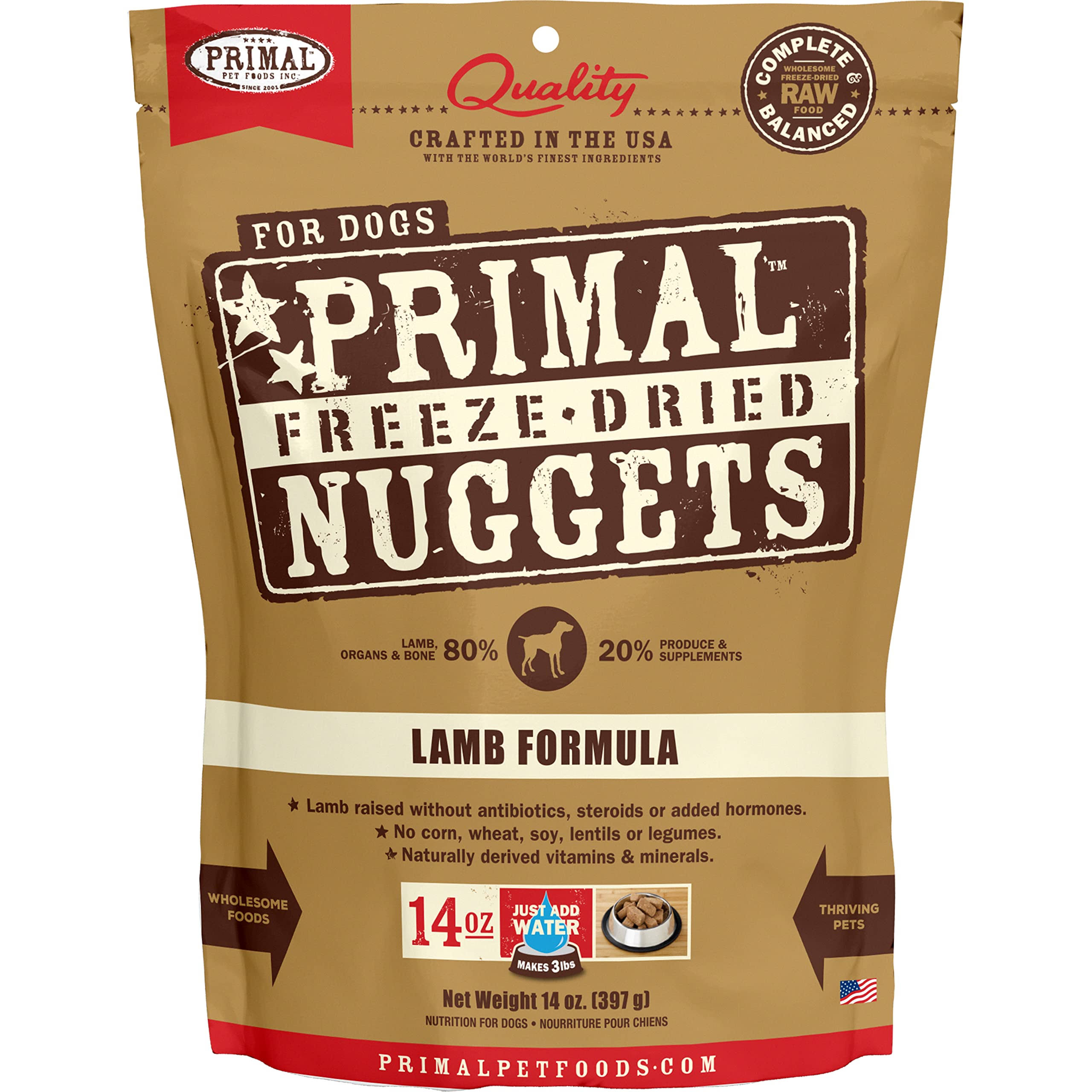 Primal Freeze Dried Formula Dog Food - Lamb, 397g