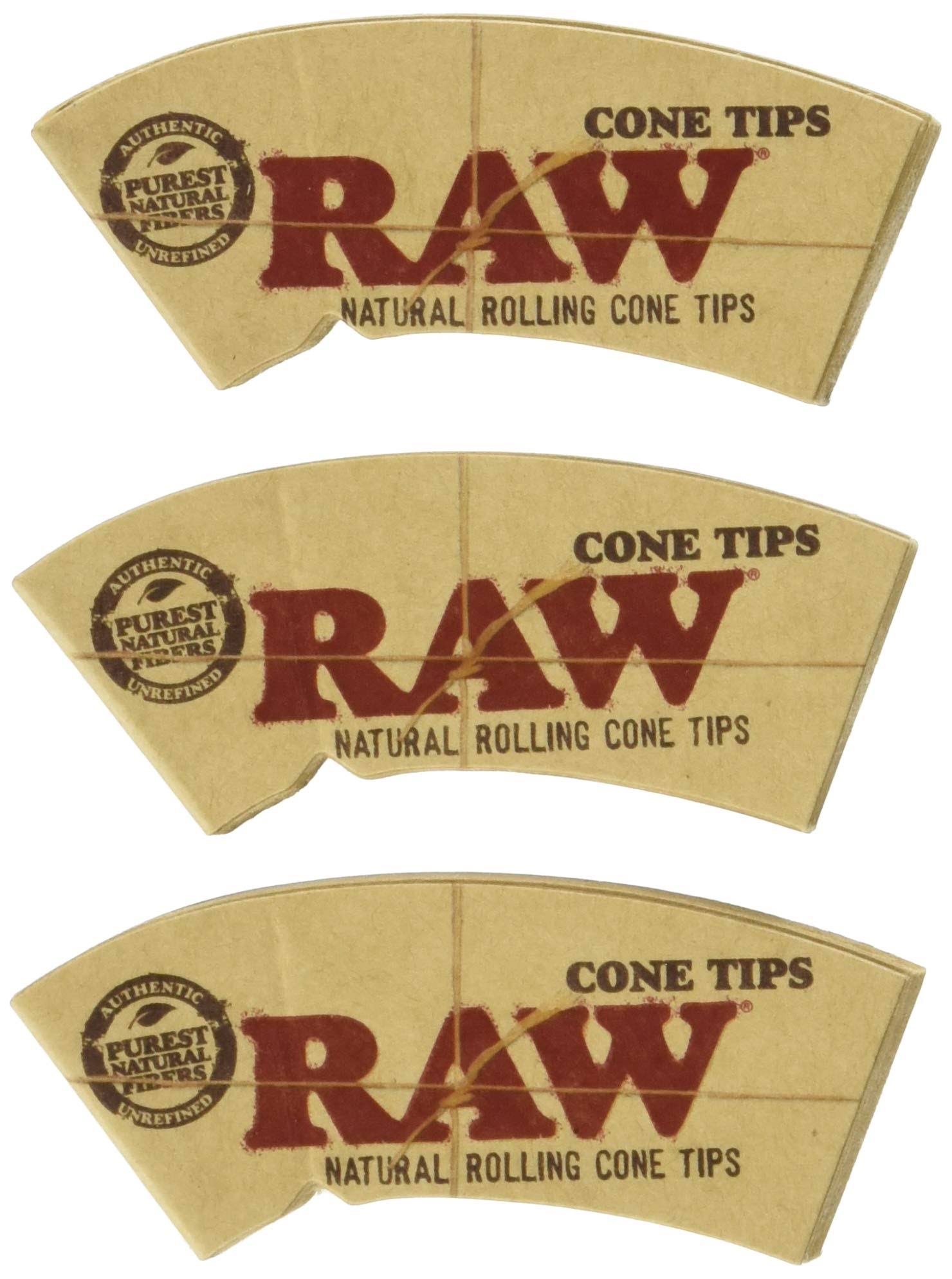 Raw Natural Rolling Cone Tips - 3 Booklets
