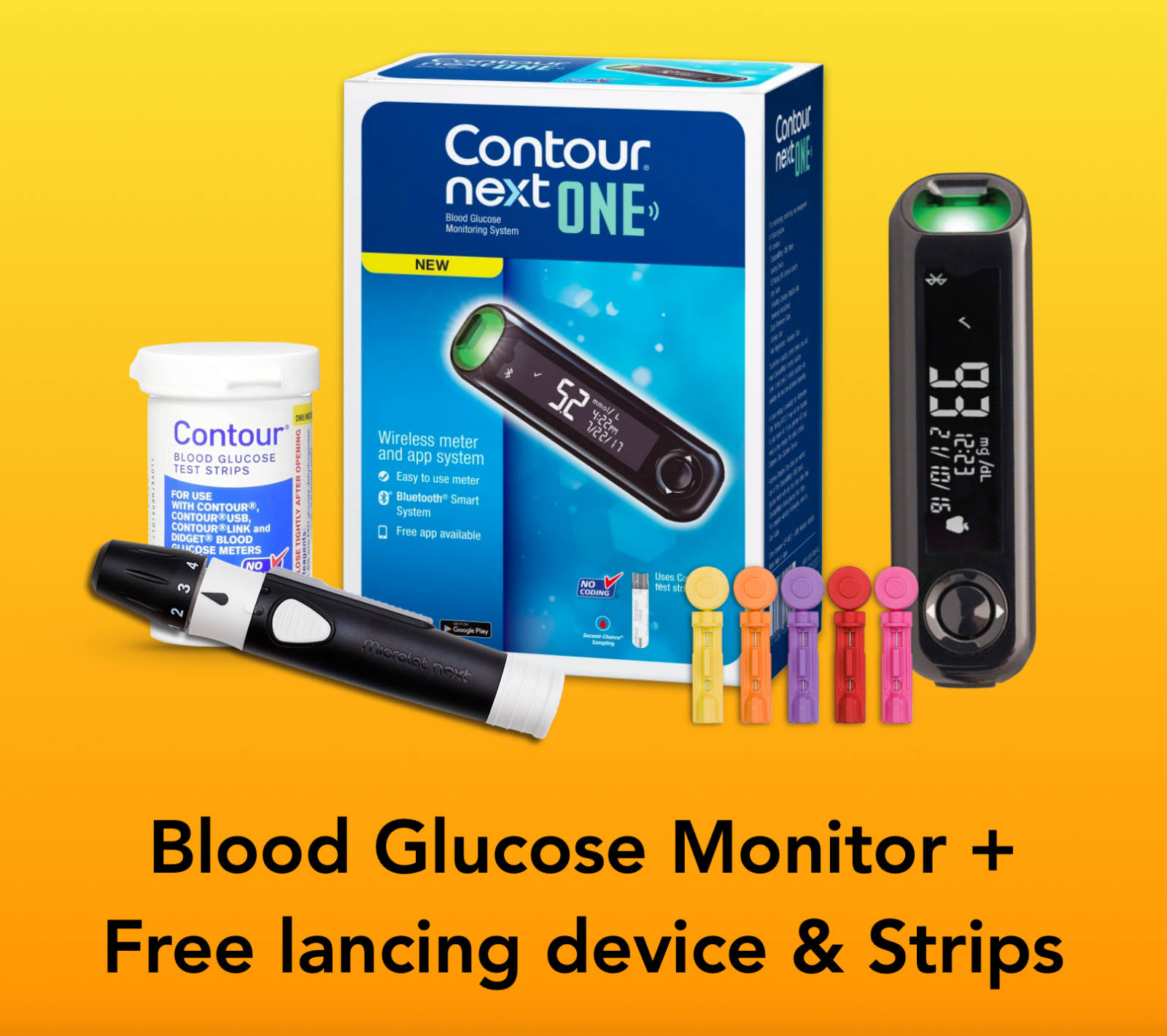 GlucoMen Areo Blood Glucose Diabetes Monitoring System & 10 Strips