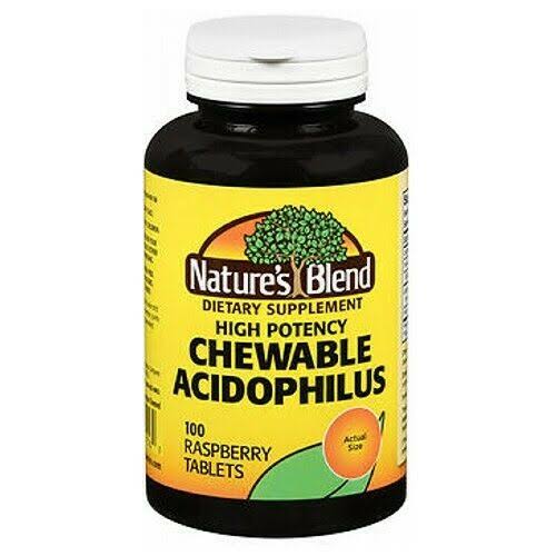 Nature's Blend Acidophilus Chewable Tablets Raspberry Flavor - 100 Tablets
