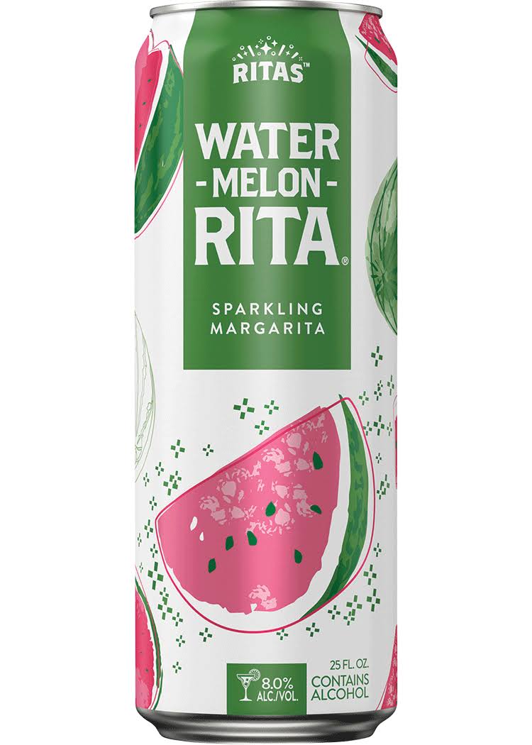 Ritas WATER-MELON-RITA Watermelon Sparkling Margarita Malt Beverage - 25 fl oz