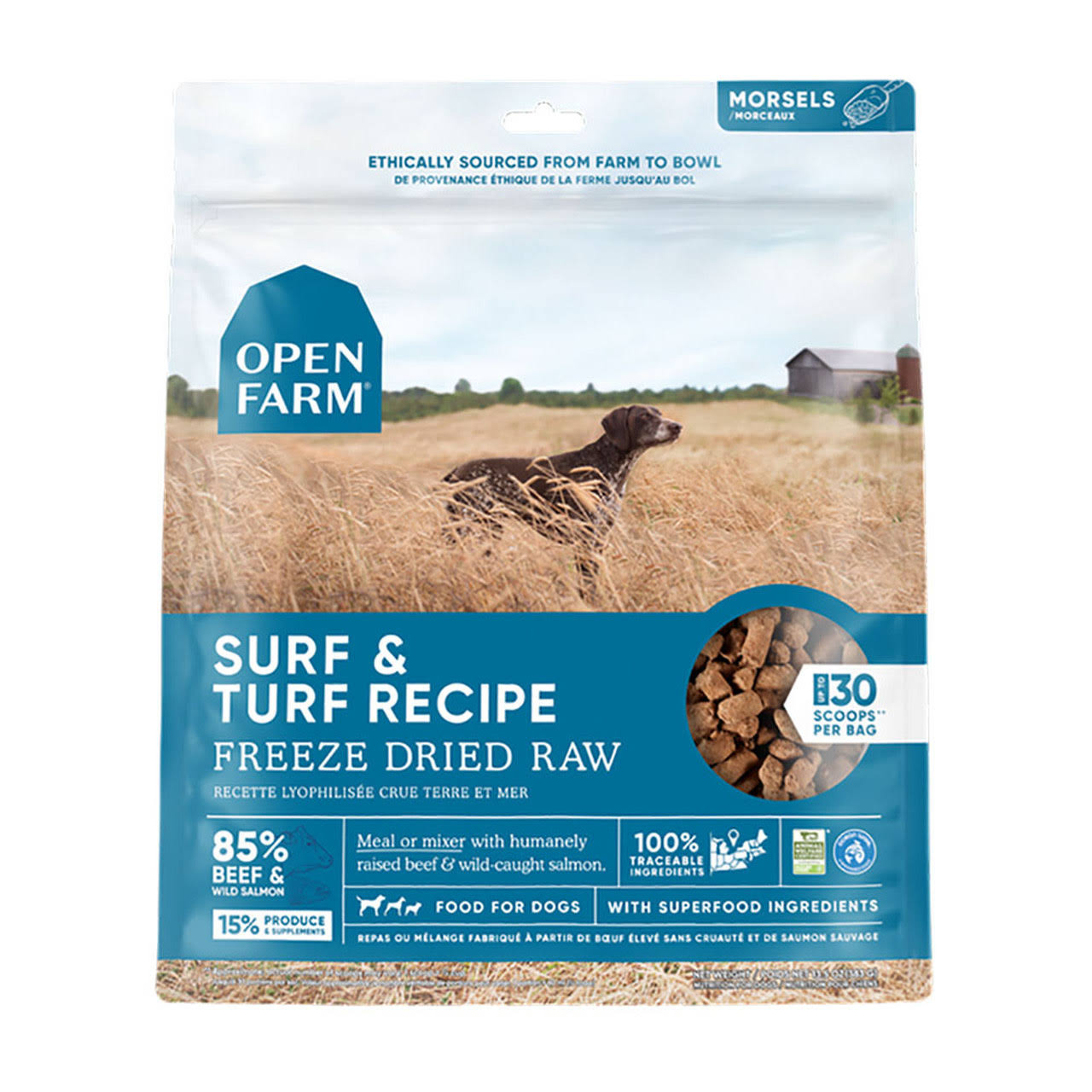 Open Farm Freeze Dried Surf Turf Dog Food, 13.5 oz