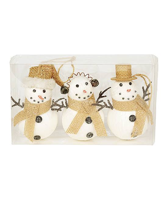 Department 56 Collectible and Figurine Jolly Snowman Ornament - Set of Two One-Size