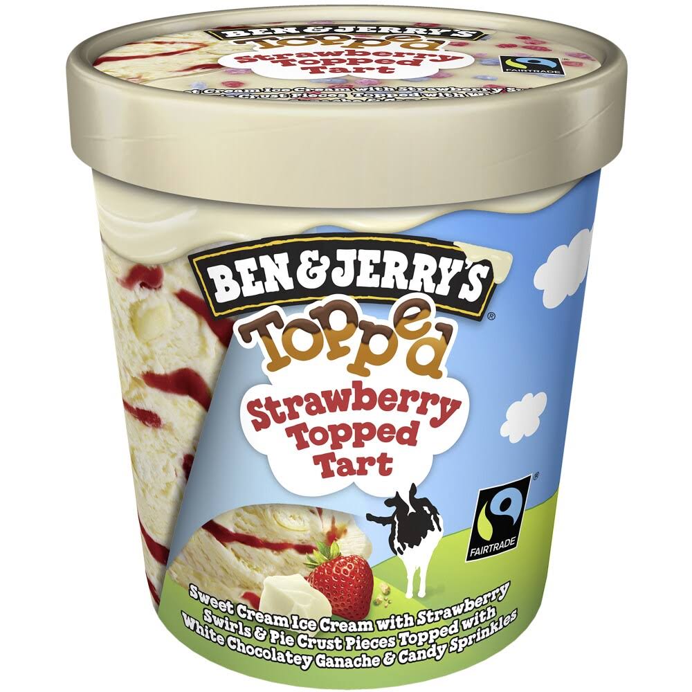 Ben & Jerry's Ice Cream Strawberry Topped Tart Topped
