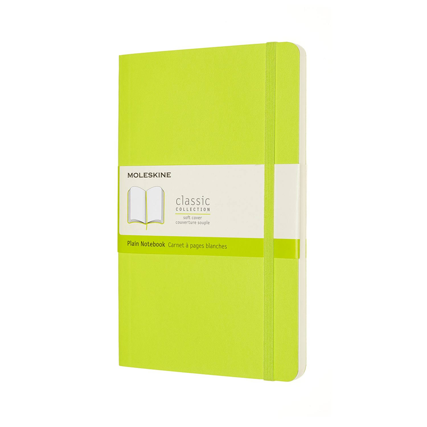 Moleskine - Classic Soft Cover Notebook - Plain - Large - Lemon Green