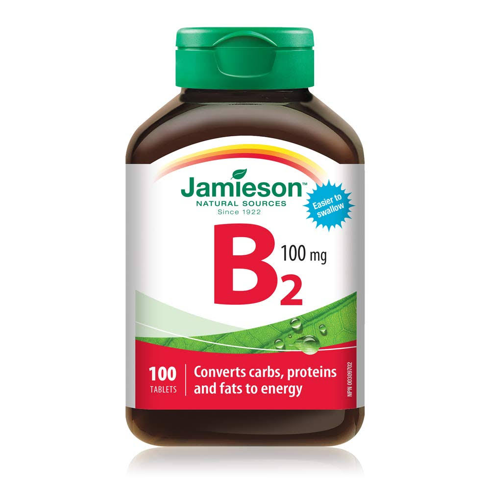 Jamieson Vitamin B2 Riboflavin Supplement - 100 Tablets