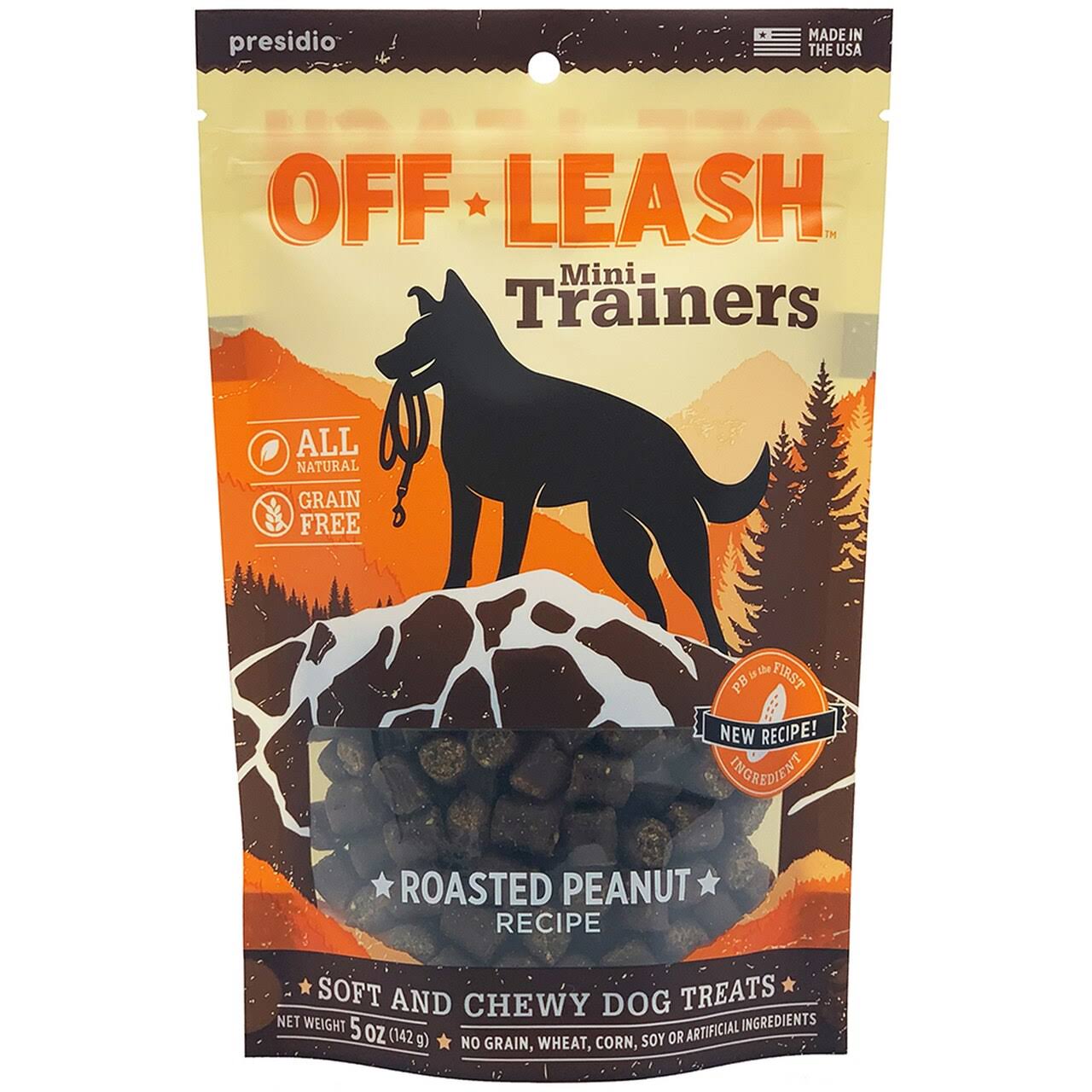 Off-Leash Mini Trainers Dog Treats - Roasted Peanut Recipe, 142g