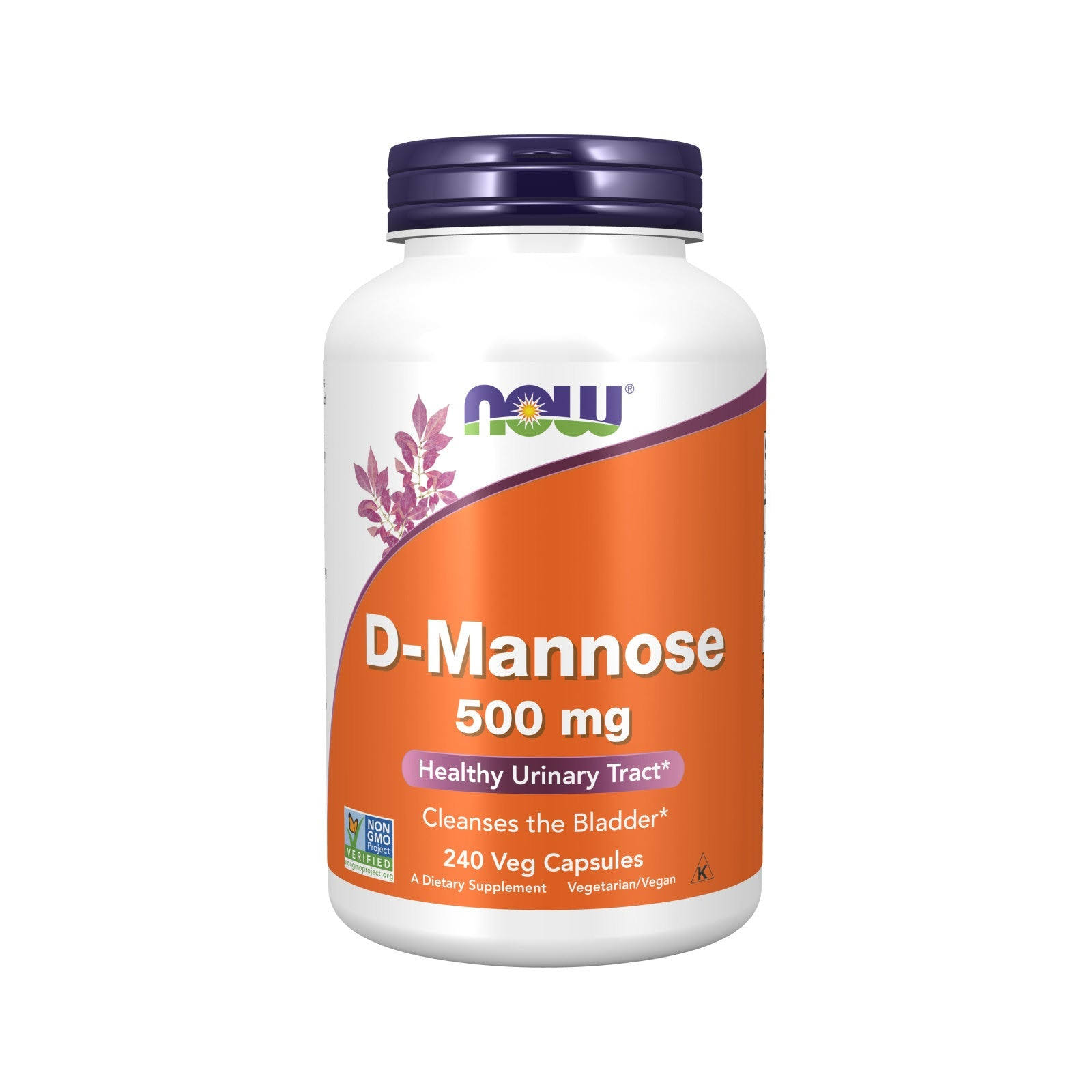 NOW Foods, D-Mannose, 500 mg, 240 Veg Capsules