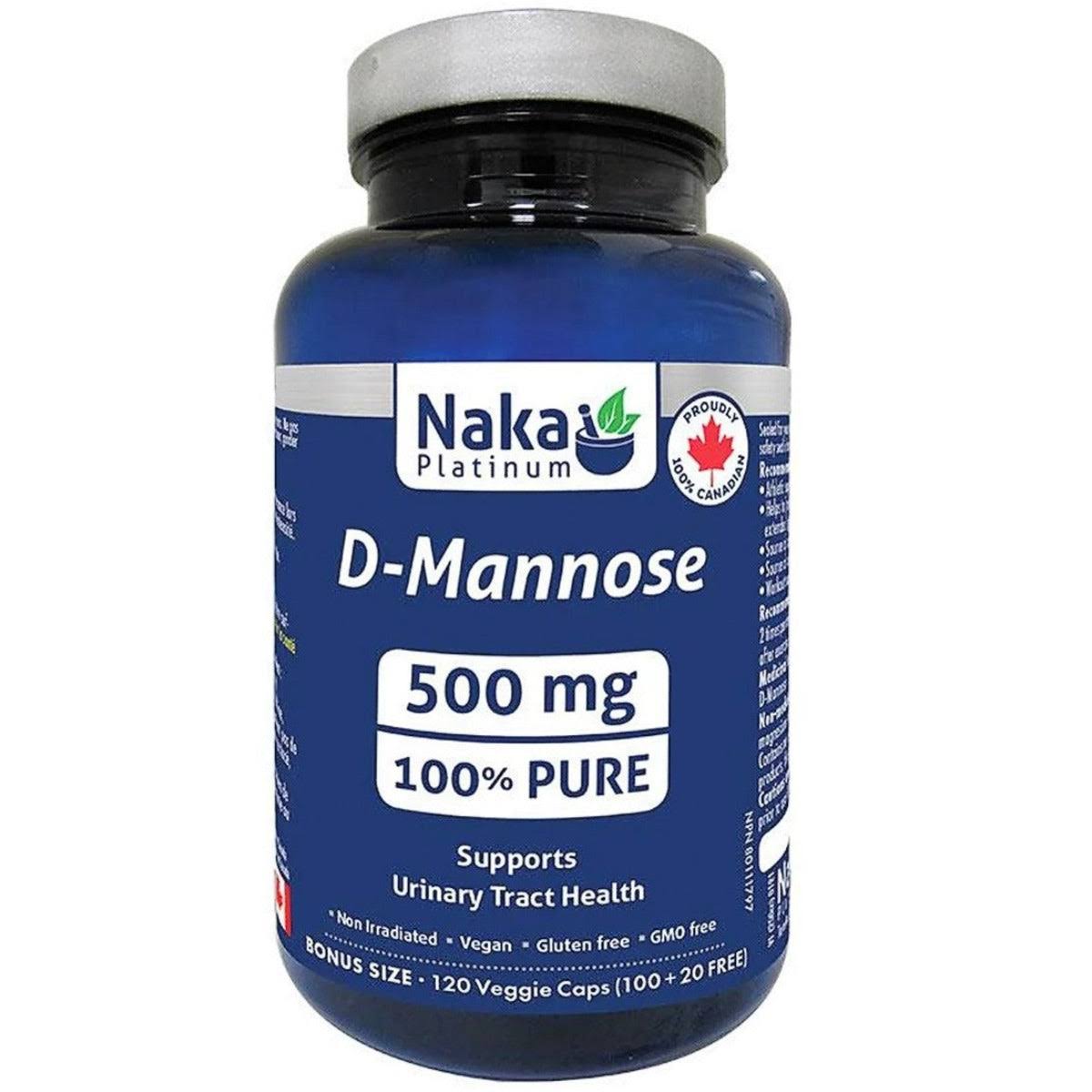 Naka - Plat D- Mannose 500mg-120 Vcaps