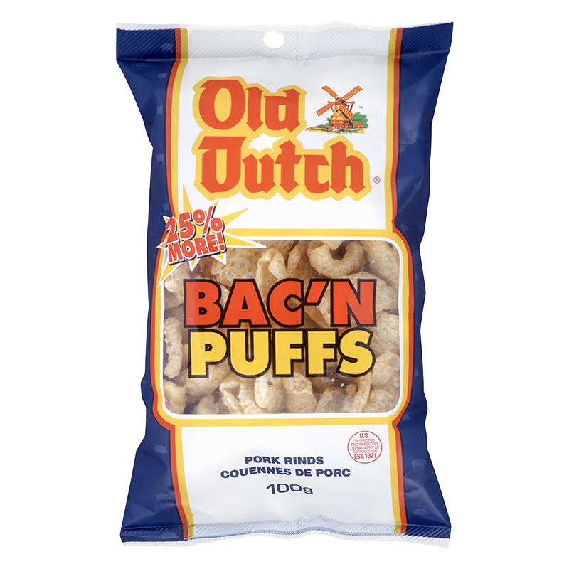 Old Dutch Bac'N Puffs - 100g