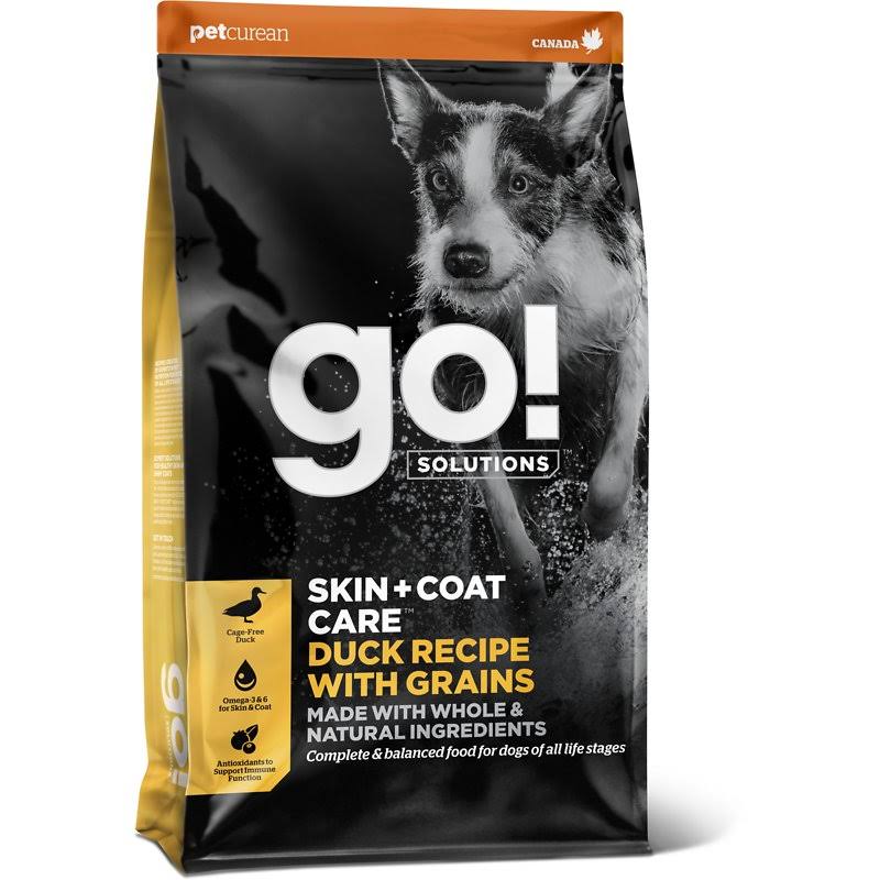 Petcurean Go! Skin & Coat Care Duck Recipe with Grains Dry Dog Food 12 lbs
