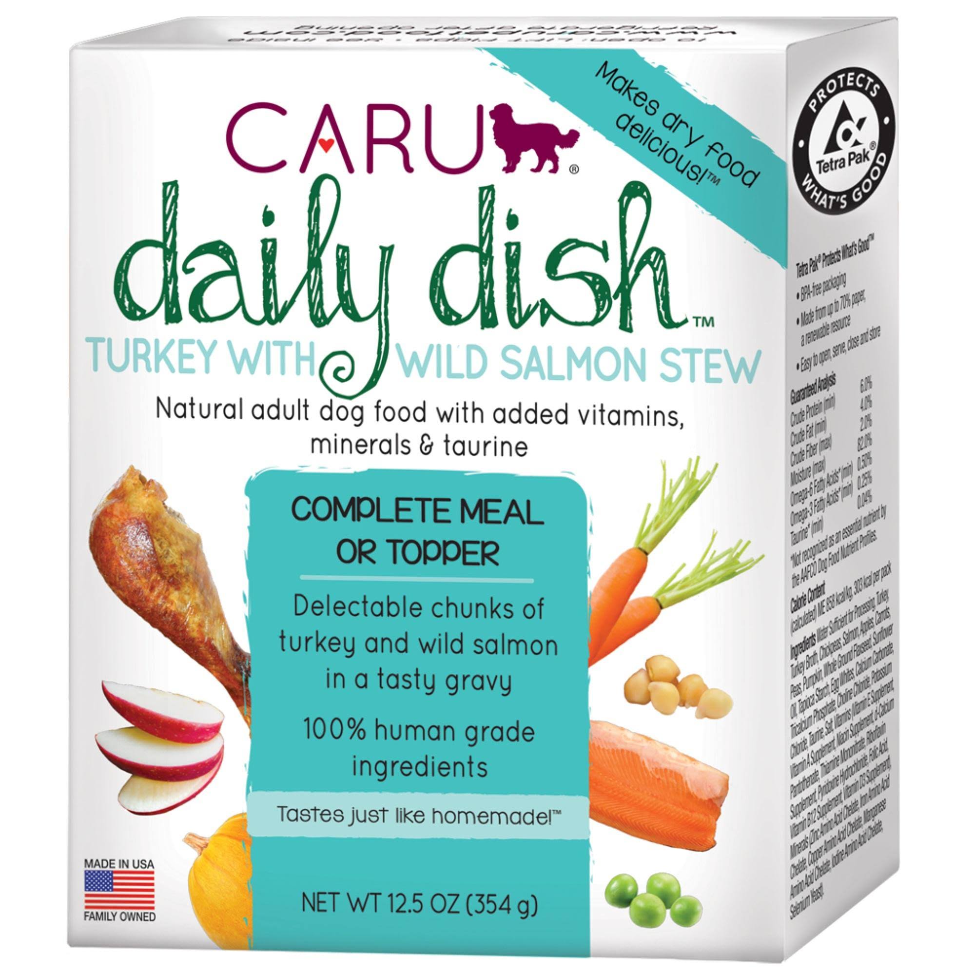 Caru Daily Dish Dog Food - Turkey With Wild Salmon Stew, 12.5oz
