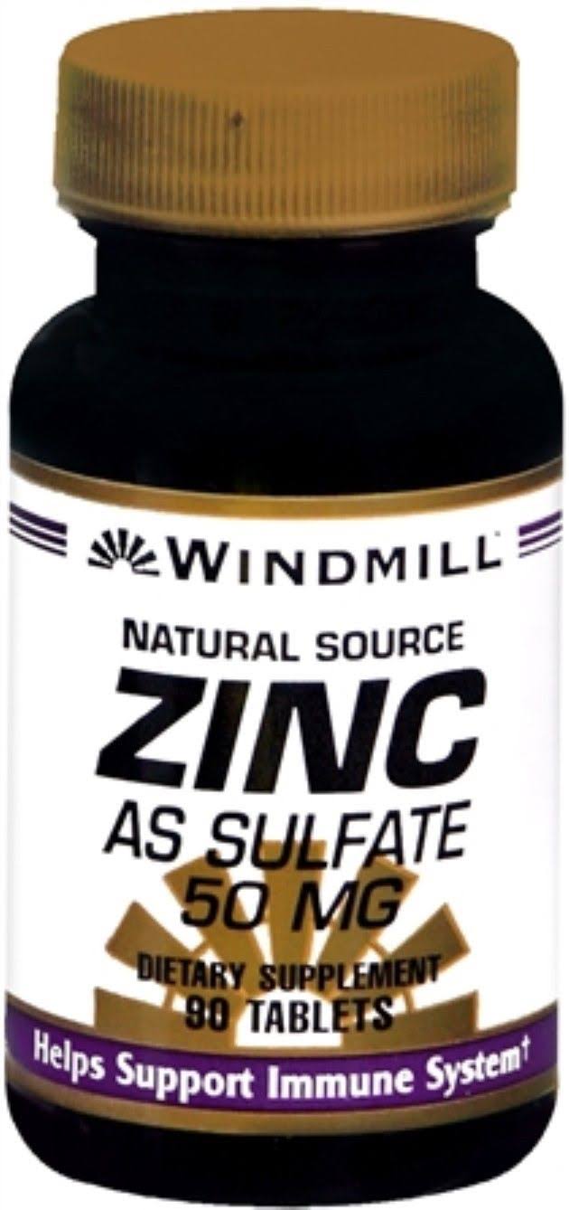Windmill Zinc Sulphate - 50mg, 90 Tablets