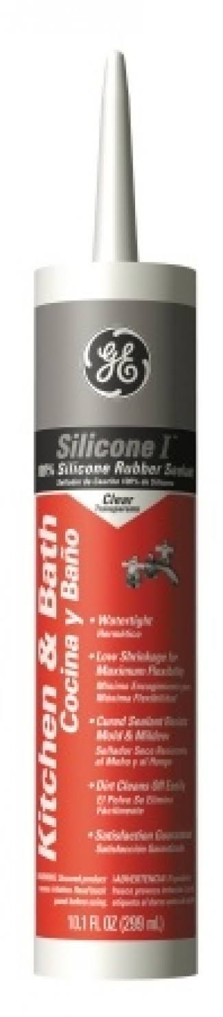 GE Silicones Kitchen and Bath Sealant - Clear, 10.1oz
