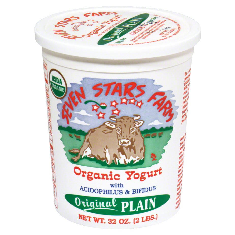 Seven Stars Farm Organic Plain Yogurt - 32 oz tub
