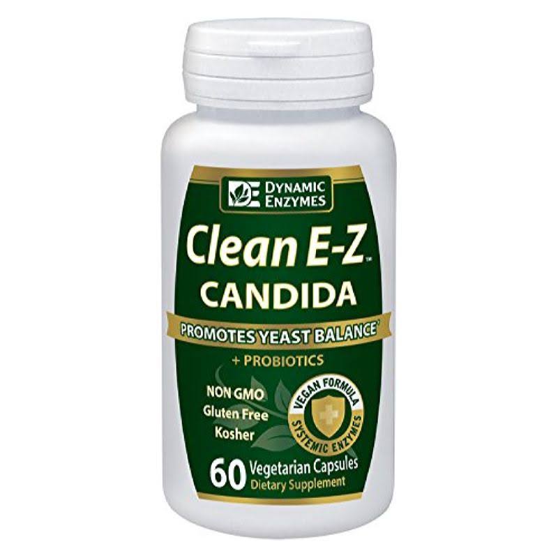 Dynamic Enzymes Clean E-Z Candida - 60 Vegan Capsules