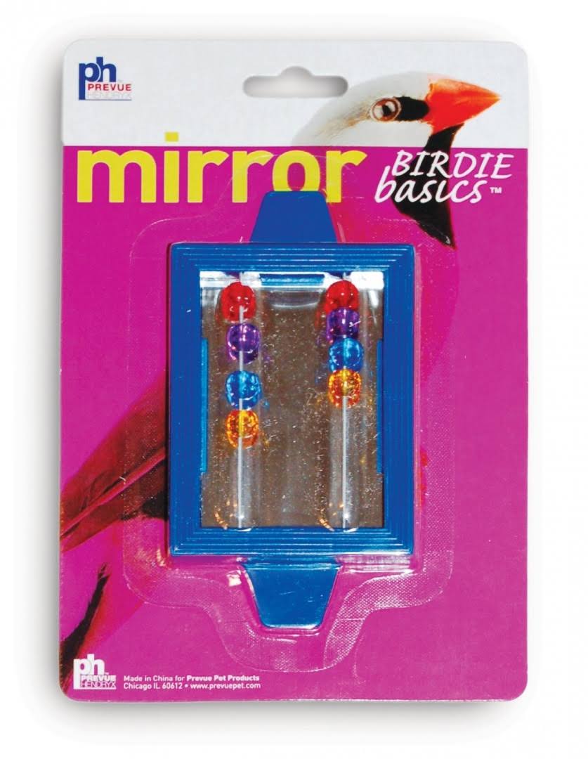 Prevue Hendryx Birdie Basics Clip on Mirror with Beads Bird Toy