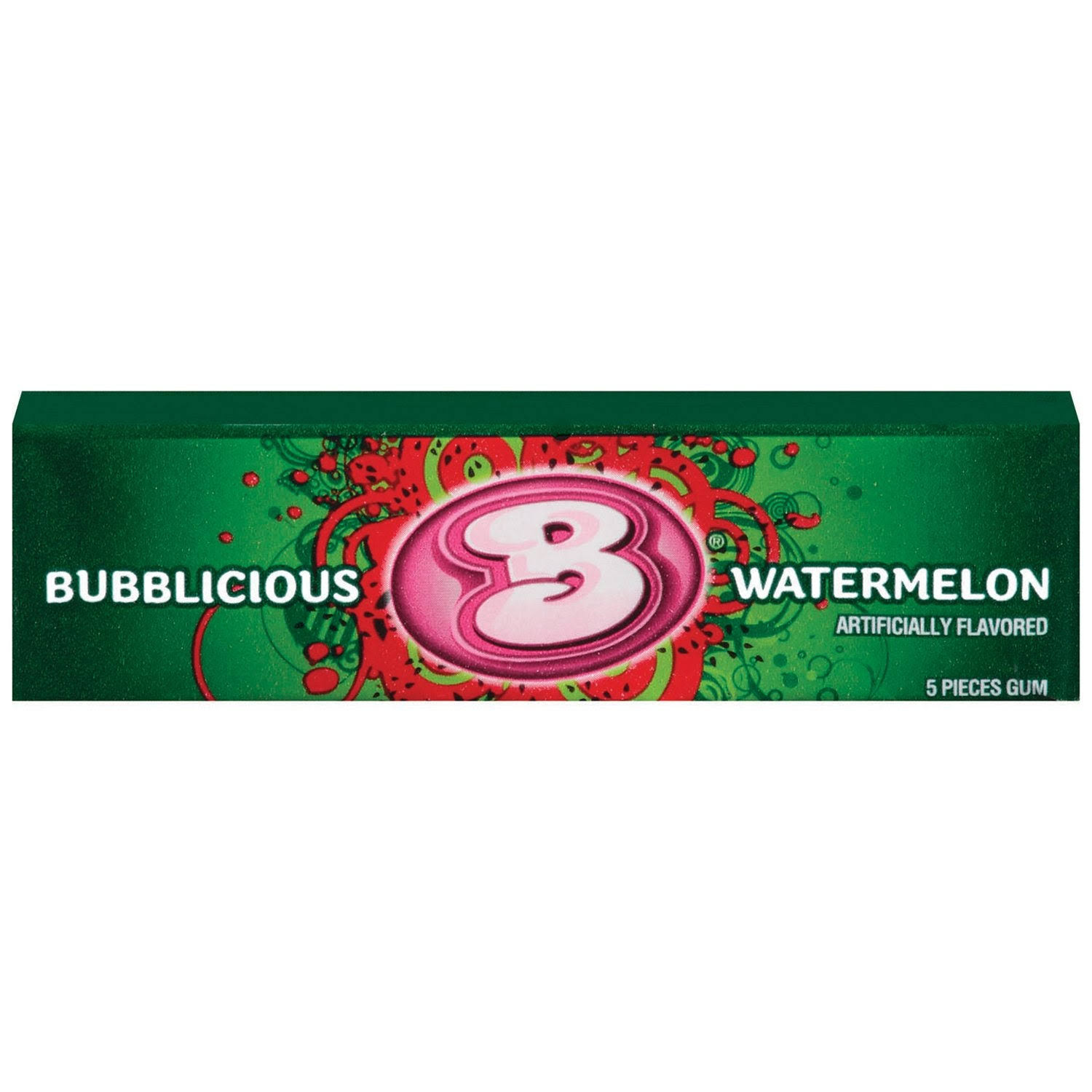 Bubblicious Bubble Gum - Watermelon, 5 Pieces