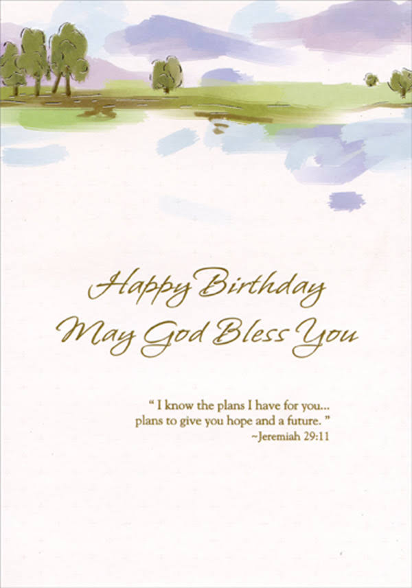 Plans to Give You Hope: Sky and Trees Religious Birthday Card