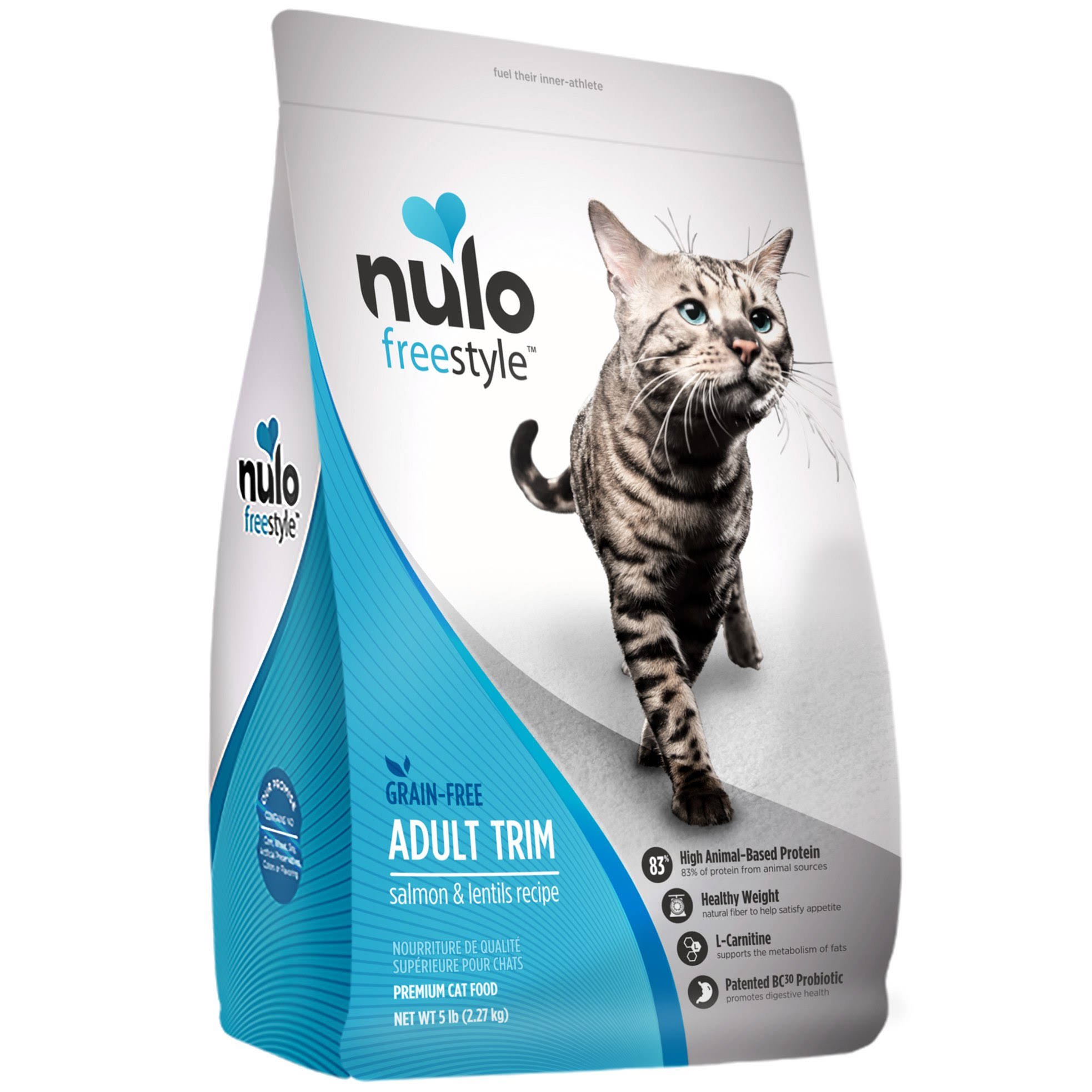 Nulo Freestyle Adult Trim Grain-Free Dry Cat Food - Salmon and Lentils, 5lb