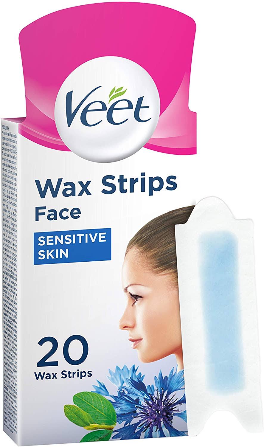 Veet Face Wax Strips - for Normal Skin, 20pk