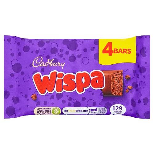 Cadbury Wispa 4 Pack Delivered to Ireland