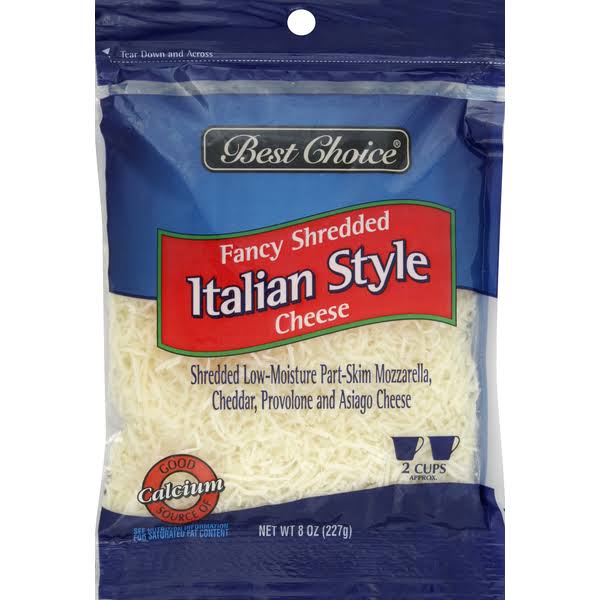 Best Choice Shredded Cheese, Fancy, Italian Style - 8 oz