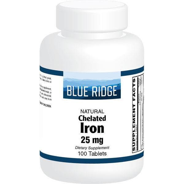 Blue Ridge Chelated Iron - 25mg, 100 Tablets