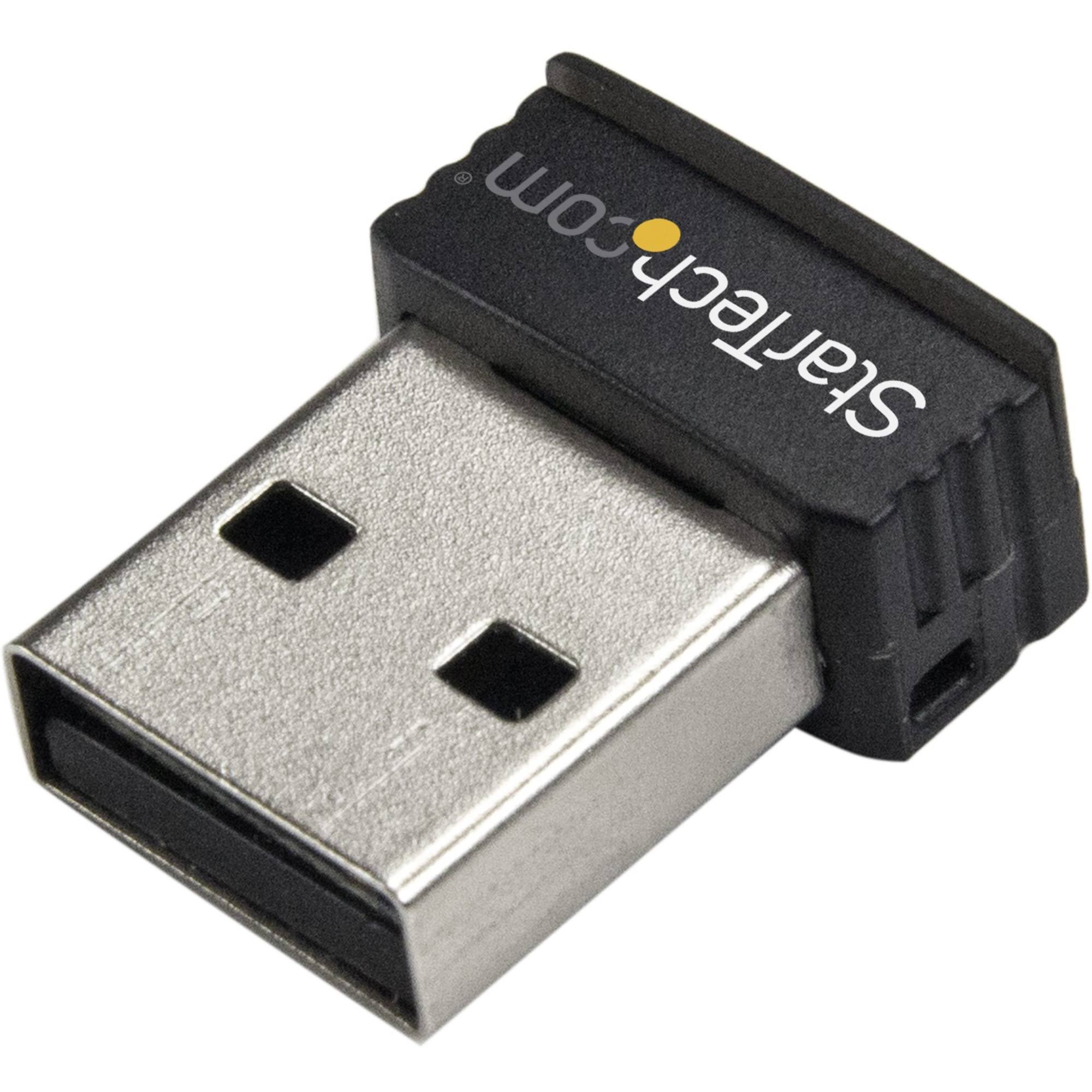 StarTech.com USB Mini Wireless N Network Adapter - 802.11n/g 1T1R, 150Mbps