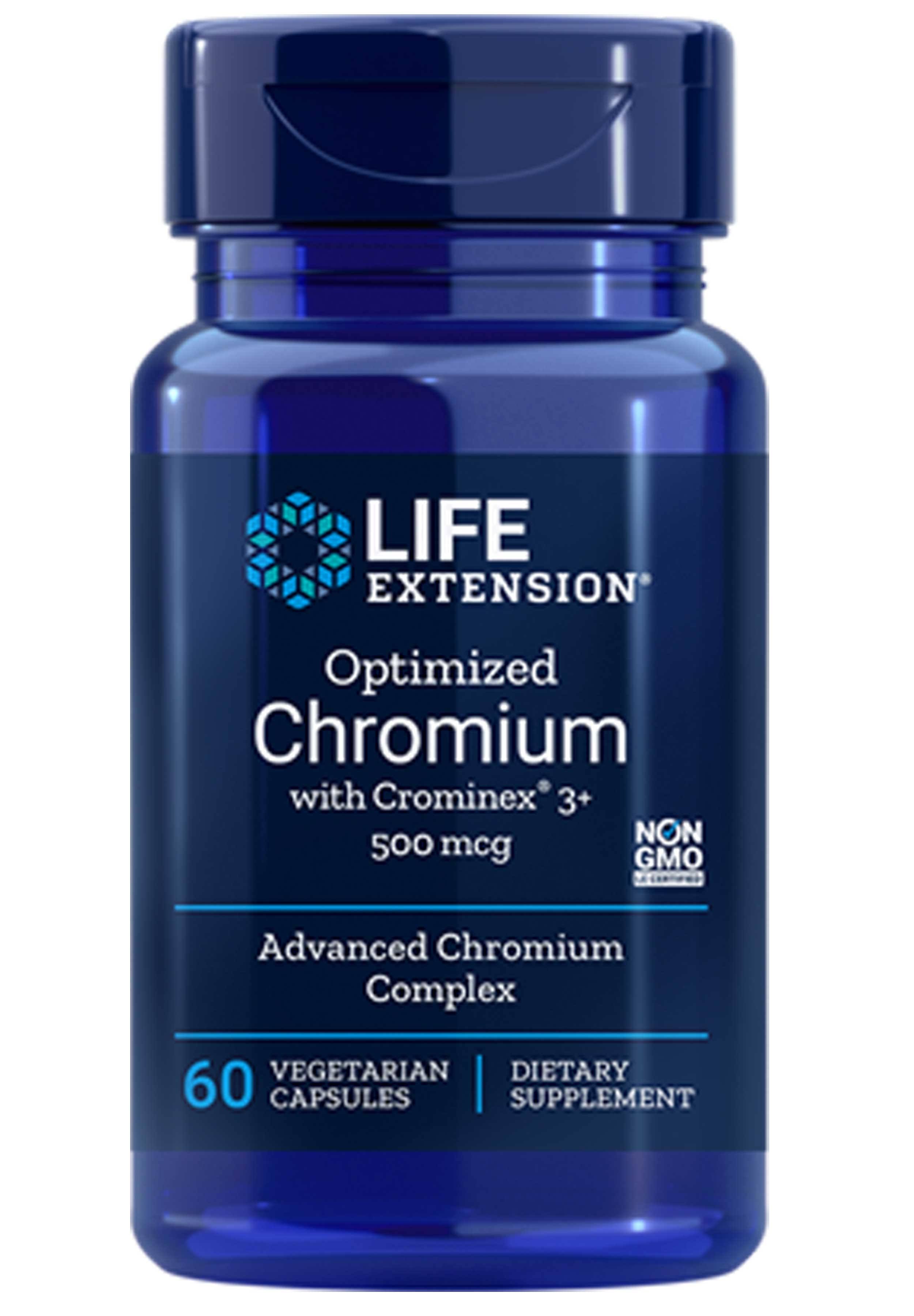 Life Extension Optimized Chromium with Crominex Dietary Supplement - 500mcg, 60ct