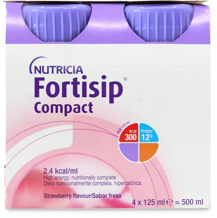 Nutricia Fortisip Compact Energy Drink Strawberry 125ml 4 Pack